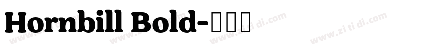 Hornbill Bold字体转换